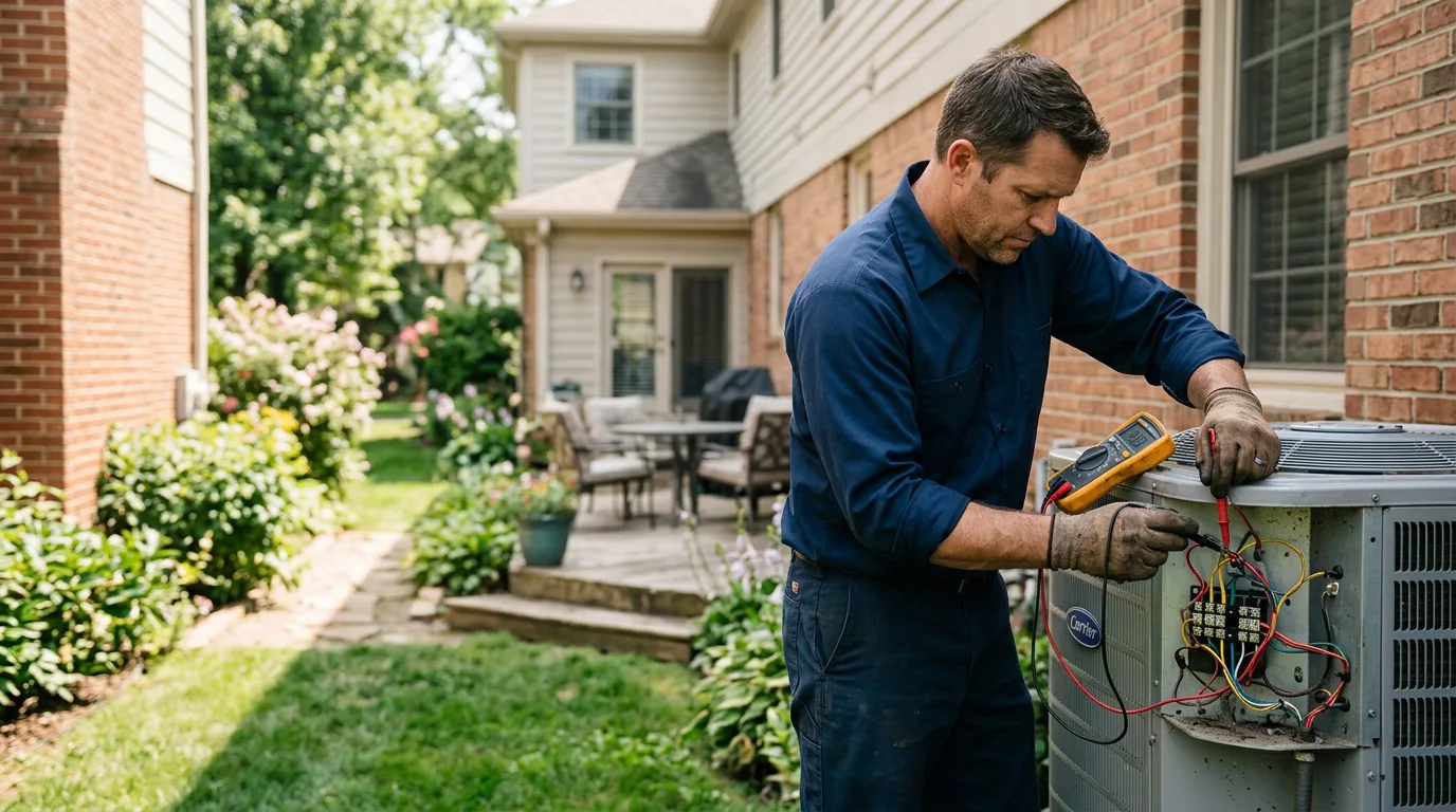 HVAC technician working near Lenoxville, PA